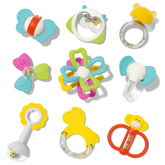Silicone Teether Set for Babies - 9pcs